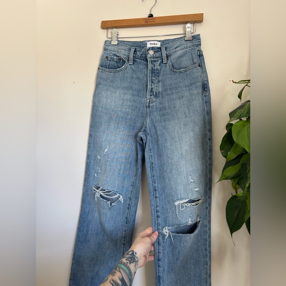 Pistola Distressed Highrise Cassie Denim - Picture 4 of 8